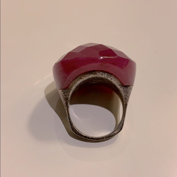 Lola Rose Claret Gemstone Ring on Sterling Silver Band - Picture 6 of 7